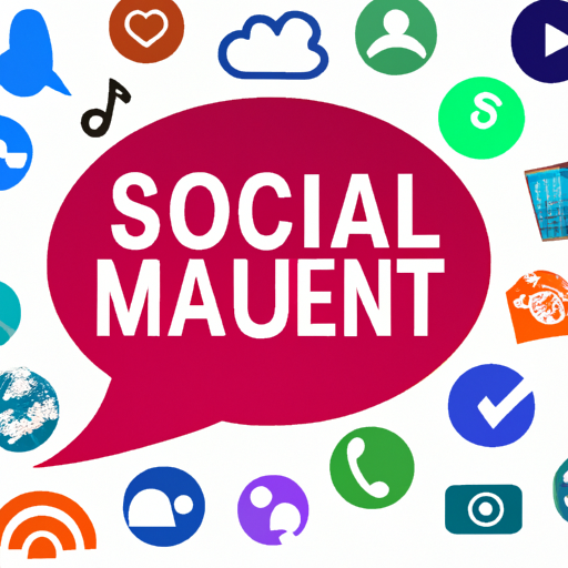 המחשה של אייקונים שונים של מדיה חברתית המעידה על חשיבות ניהול המדיה החברתית
